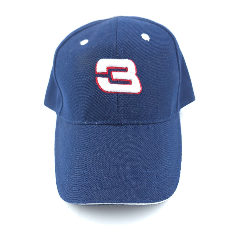 Dale Earnhardt Racing Baseball Cap Unisex OSFA Blue Nascar Number #3 Hat